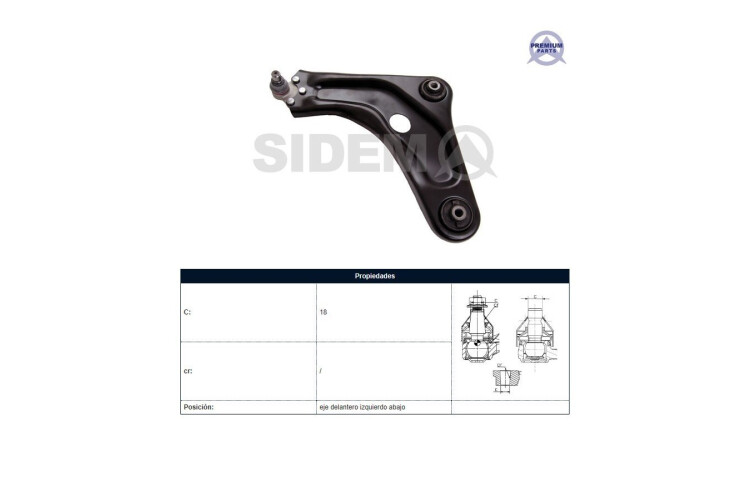Parilla De Suspension Del Citroen C-Elysee, Peug 301 12-25 Izq Parilla De Suspension Del Citroen C-Elysee, Peug 301 12-25 Izq