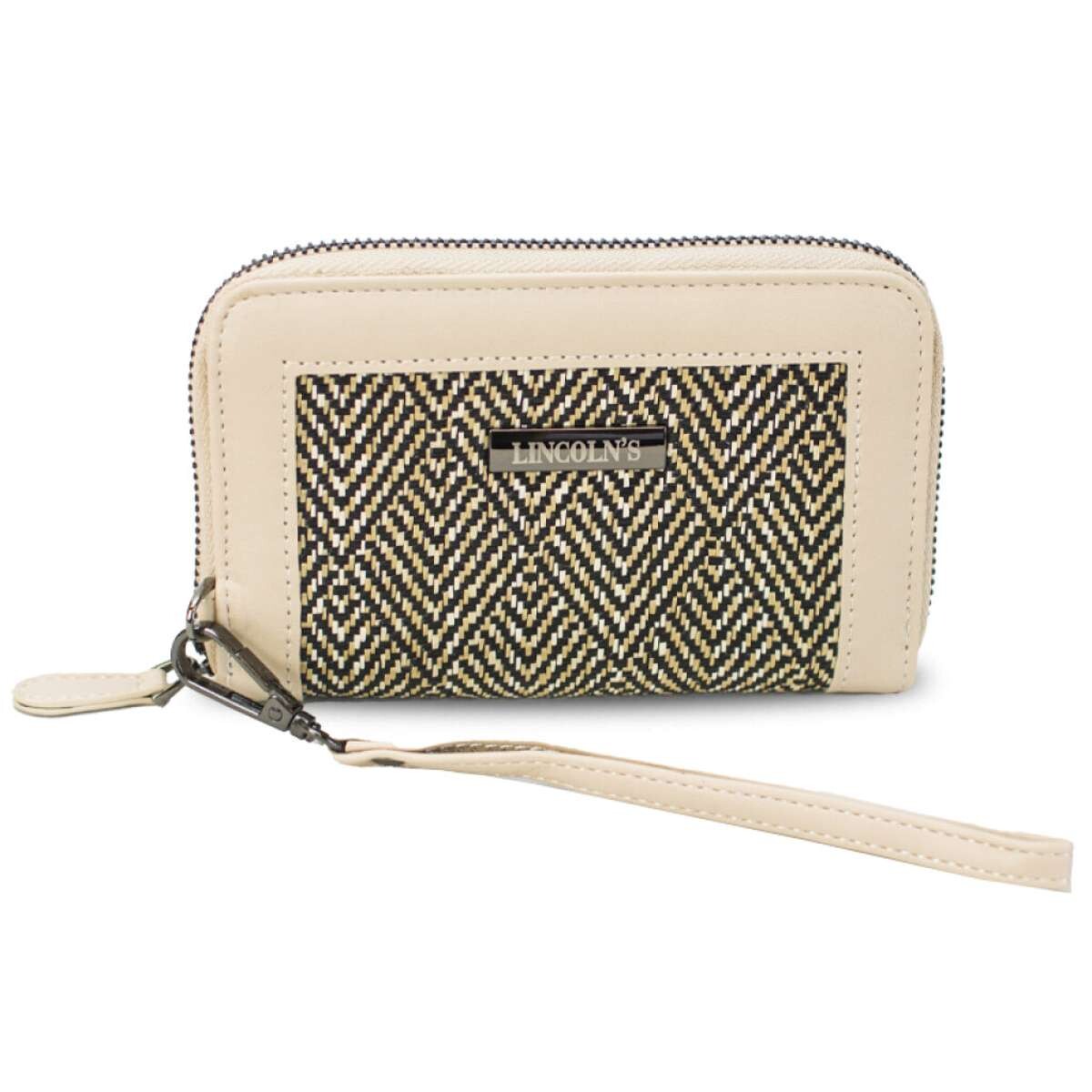 Billetera Lorenza - Tejido Arena y Negro 