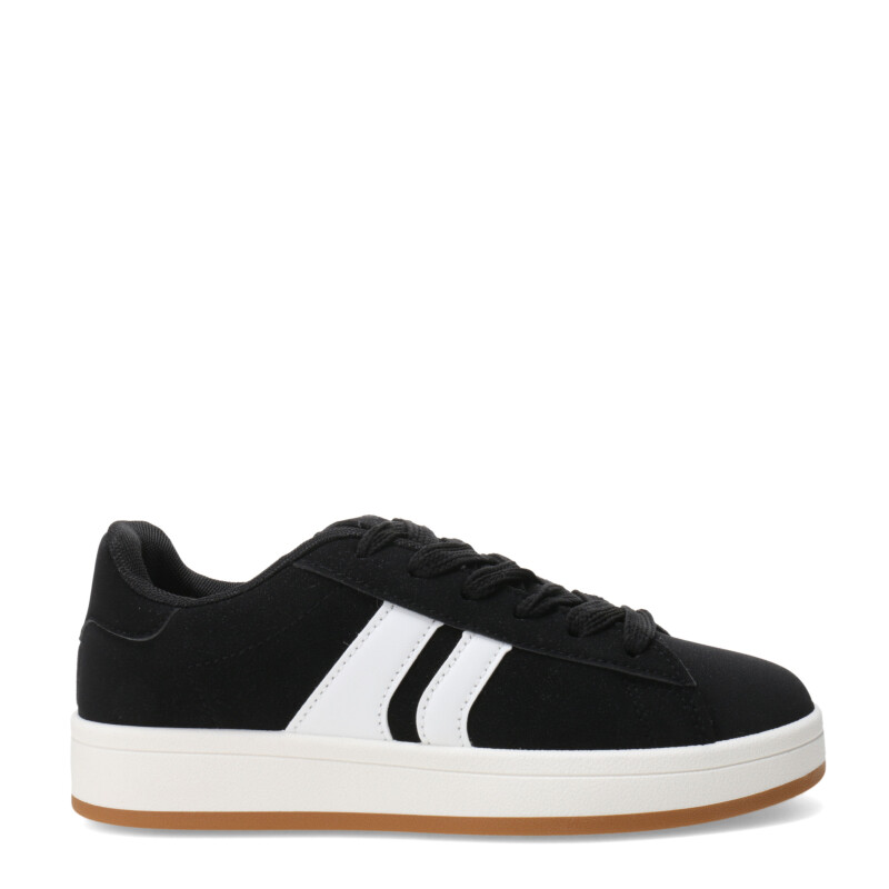 Championes Unisex Push MAXER ancho acordonado Negro