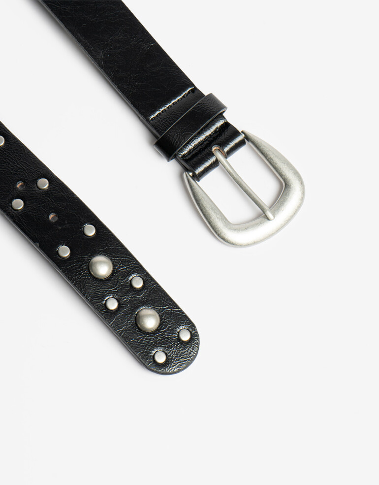 Cinturones y Fajas Cinturón Negro Tachas - Negro