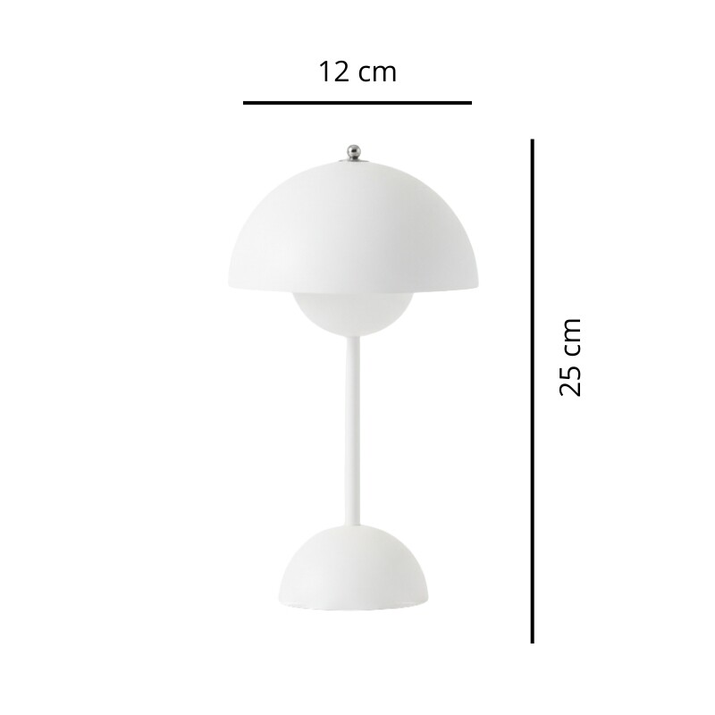 LAMPARA DE MESA RECARGABLE KERS Lampara De Mesa Recargable Kers Blanco