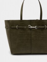 Bolso Shopper Grabado Animal verde