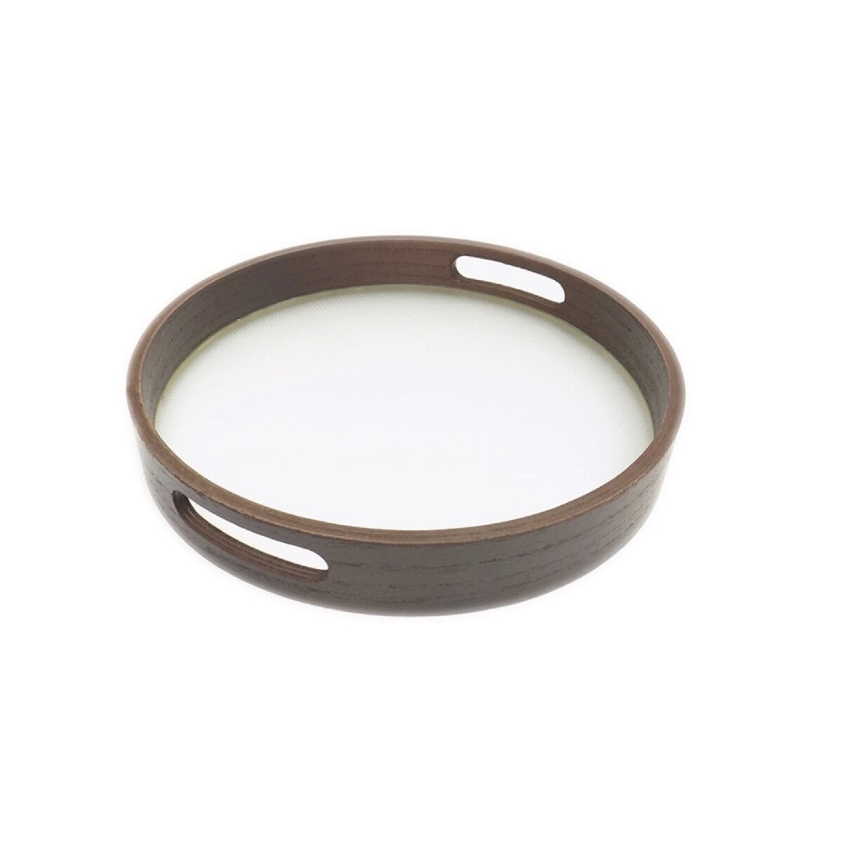 BANDEJA MDF/VIDRIO D30x4CM MARRON 