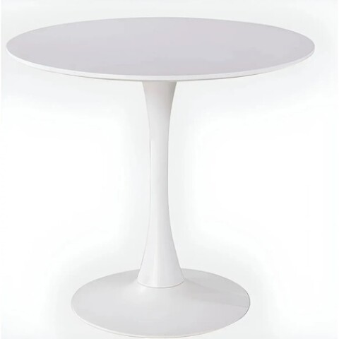 Mesa Comedor ComboHome Tulip Redonda Laqueada 90cm Premium Blanco 1