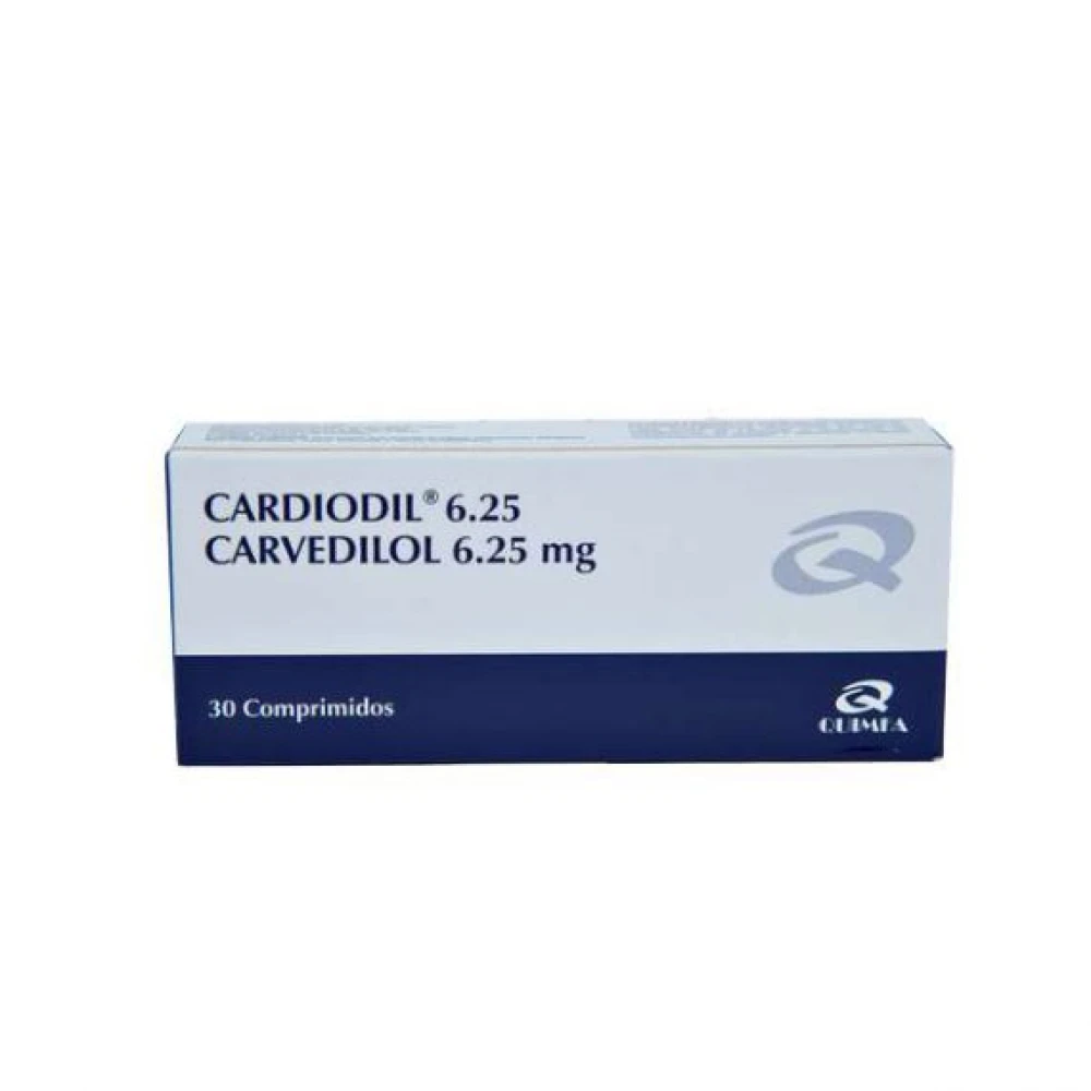 CARDIODIL 6,25 MG. CJ X 30 COMPRIMIDOS