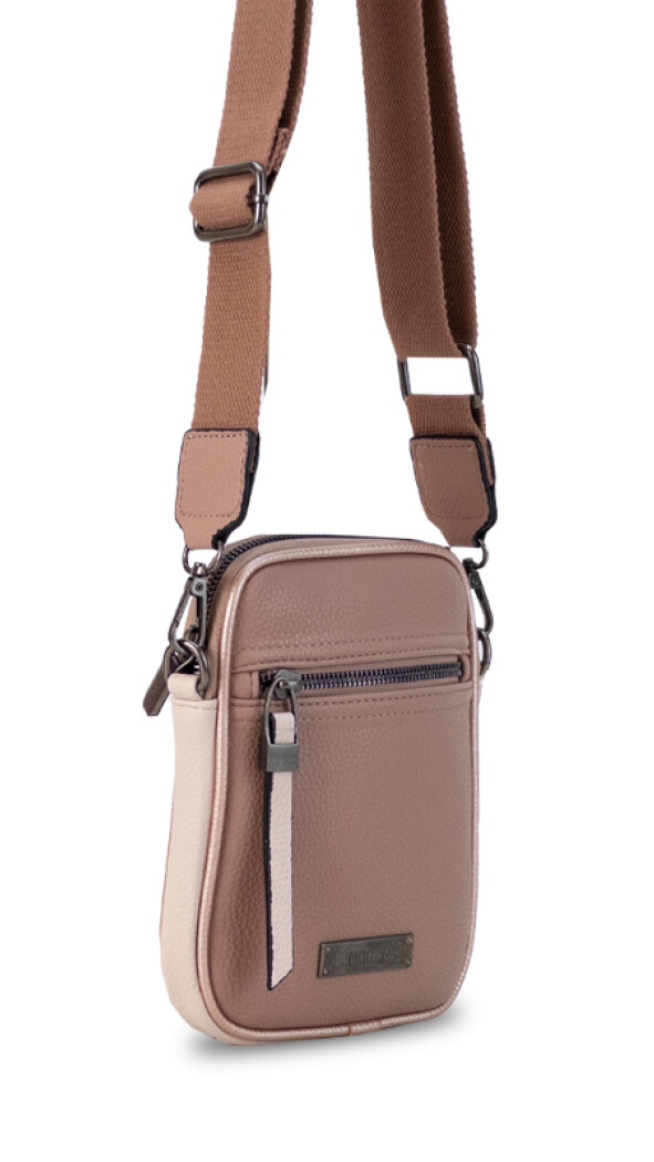 PHONE BAG GIONA MAUVE ROSA PALO Y METALIZADO