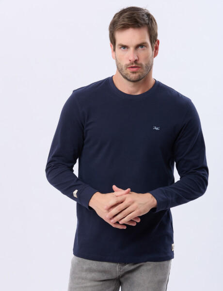 REMERA LISA DE ALGODÓN Azul