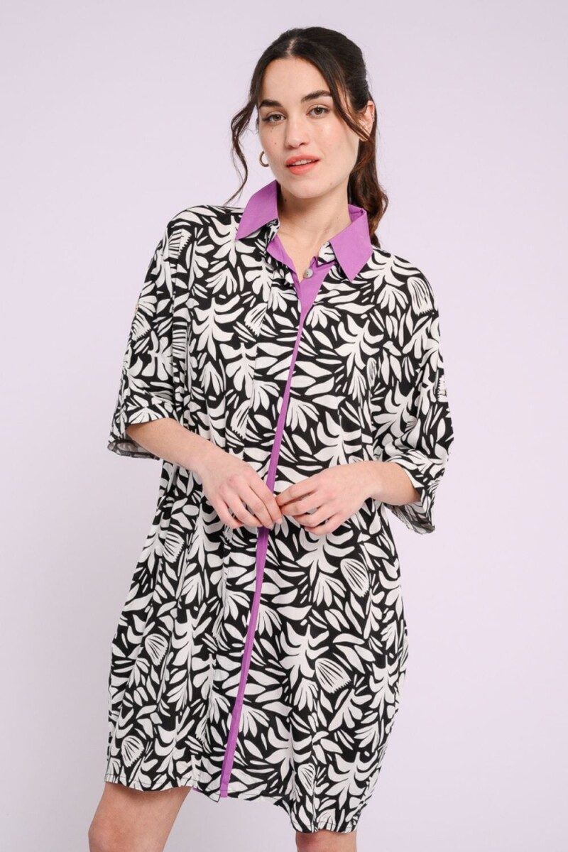 Vestido camisero Negro