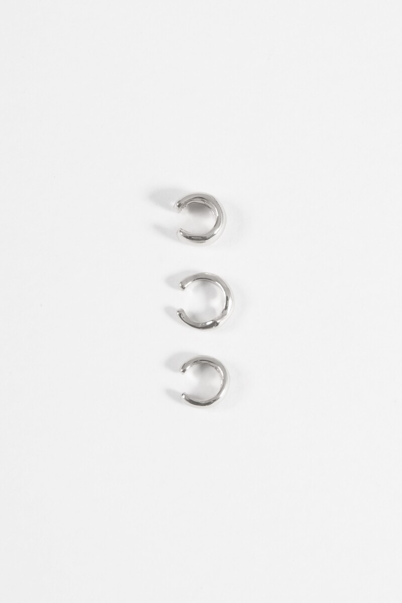 Set de 3 earcuff plateado