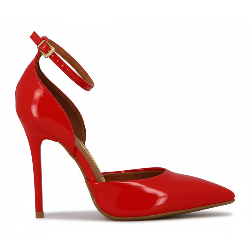 Zapato Vizzano Mujer Con Pulsera Taco 11cm Rojo