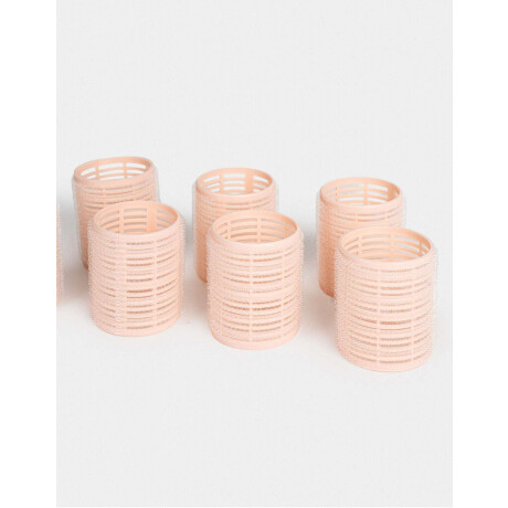 Set De Ruleros Para Pelo Rosa Polvo