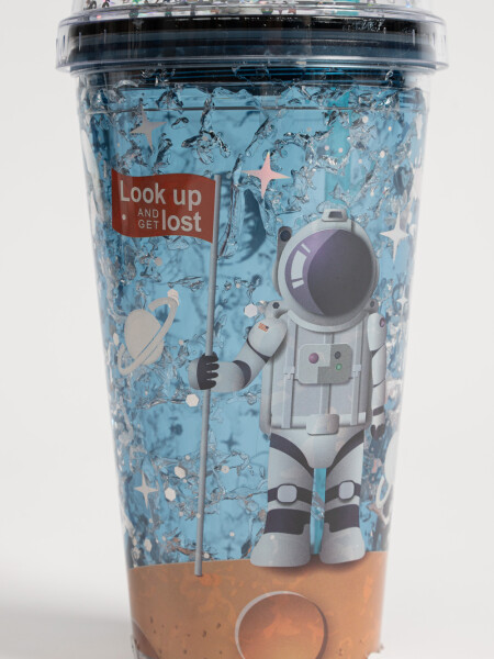 Vaso con luces 450 ml Astronauta