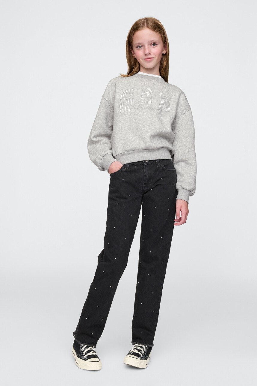 Buzo Deportivo Logo Gap Niña Light Heather Grey B08