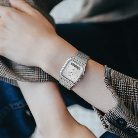 Reloj CASIO RETRO AQ230EM-7ADF Acero Plateado Esfera 30mm 0