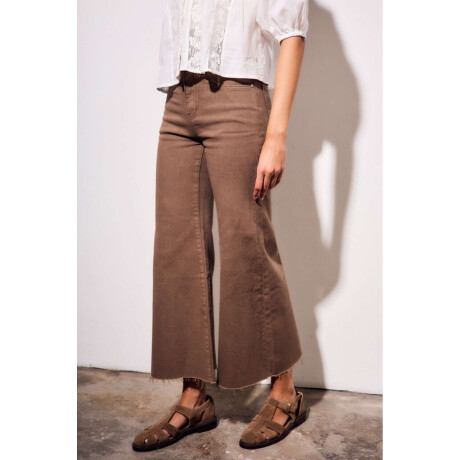 Jean Wide Flared Wide Leg Chocolate