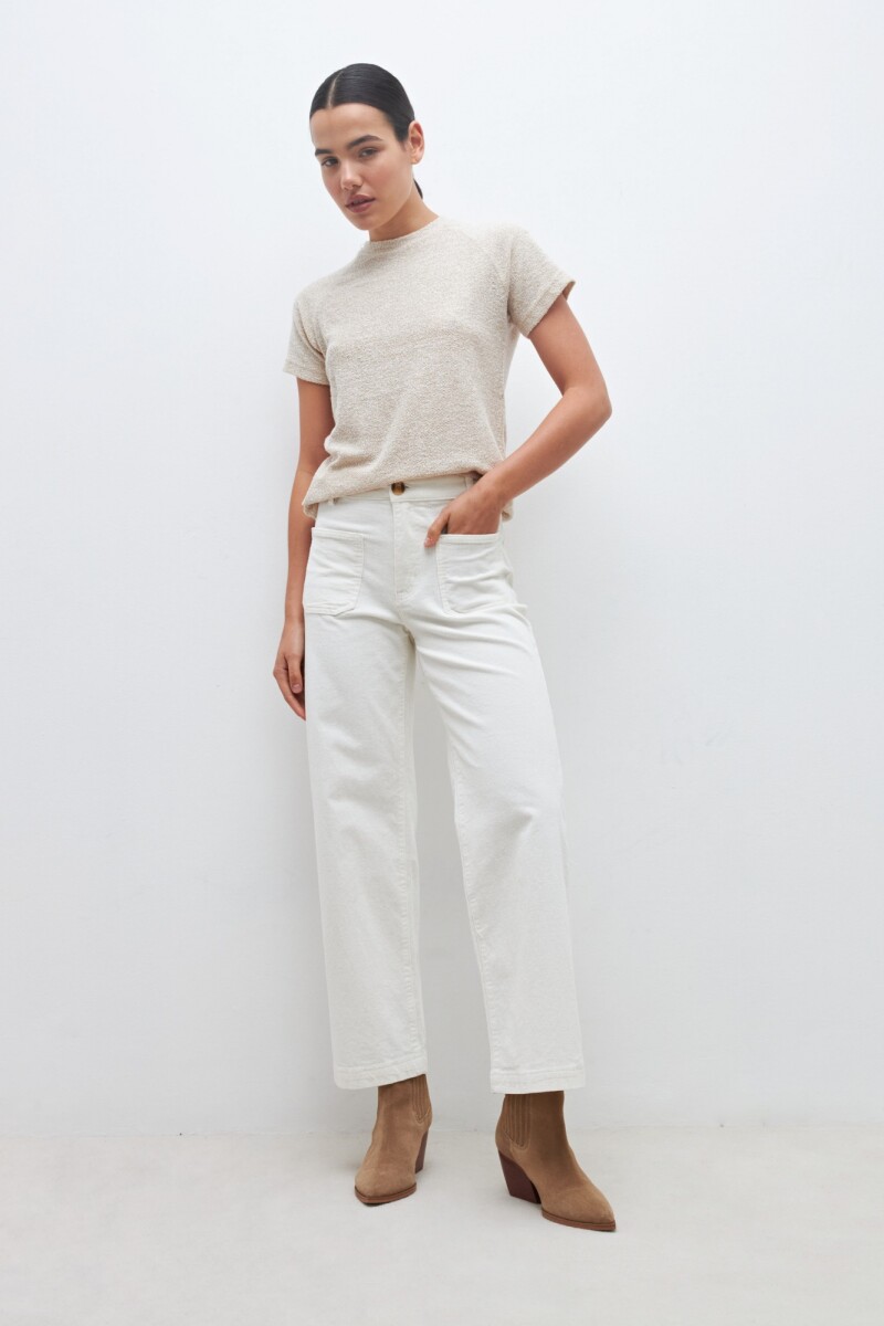 Pantalon Paulina de pana crudo