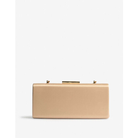 Clutch Con Correa Dorado Oro Claro