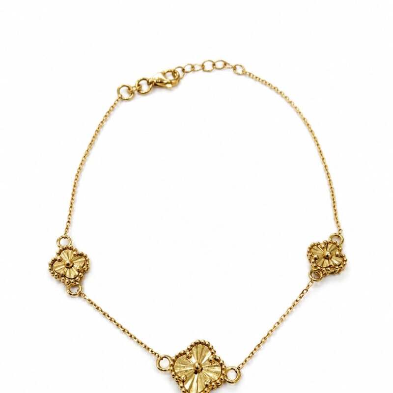 Pulsera en Oro con tres flores Pulsera en Oro con tres flores