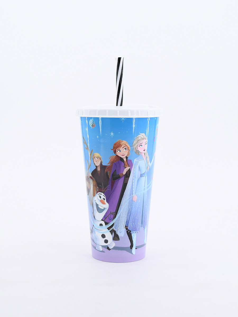 VASO CON SORBITO FROZEN - AZUL 