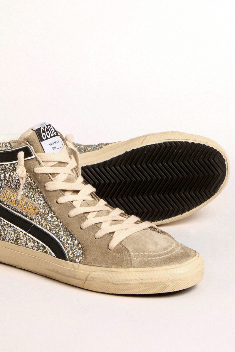 ZAPATILLA SLIDE GLITTER Plata