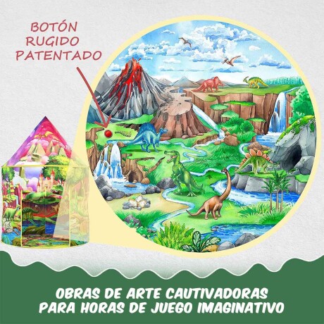 Carpa Infantil Casita Exterior Dinosaurios 99cmx130cm Jug009812-dn