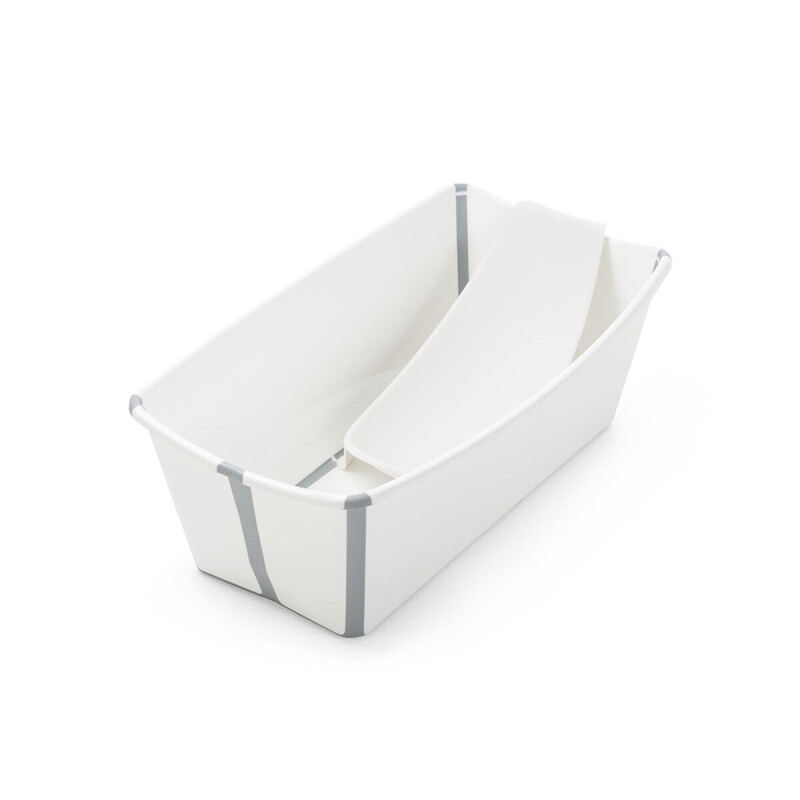 Bañito Plegable con Soporte Cuchara Flexibath Stokke Blanco / Gris