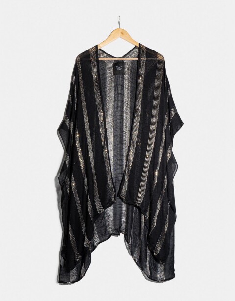 Kimonos Kimono Con Lurex - Negro