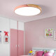 Luminaria Luz Fria Plafon Led Diám 30cm Metal Y Madera Rosa