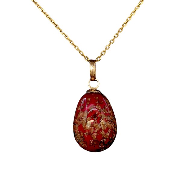 Dije Gota-Oro bajo-Piedra Jasper-CP8622 Conpiedra
