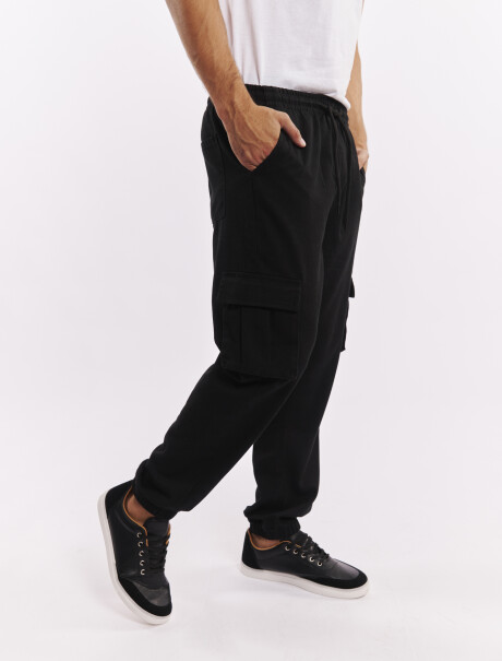 Pantalon cargo negro