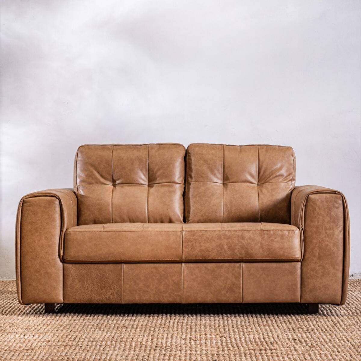 Sillon Cuero Raffaello 2 Cuerpos Amendoa 