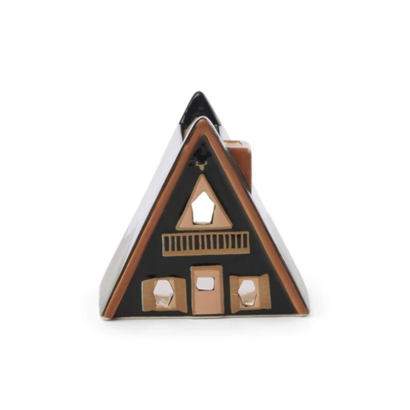 IN00 Porta Incienso Y Porta Vela De Cerámica Modelo Casa Nórdica