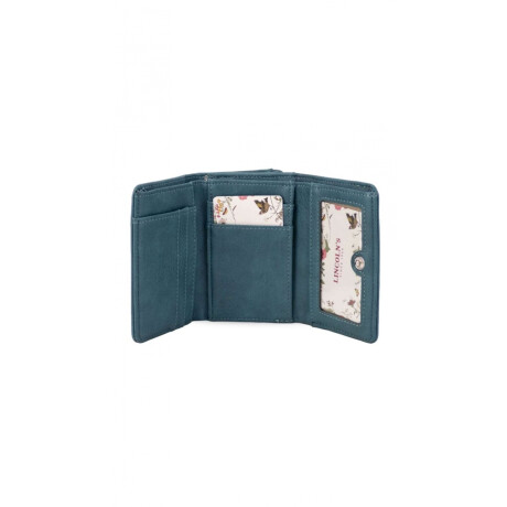 Billetera Lirio Azul Petroleo