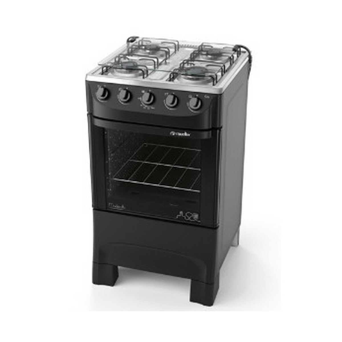 COCINA ELDOM BERLIN NEGRO MATE 4 HORNALLAS 