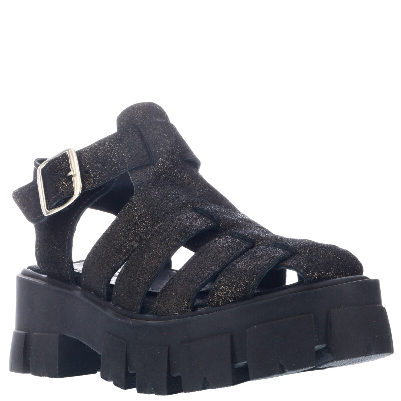 Sandalias de Mujer Miss Carol MAXA de cuero franciscana Negro