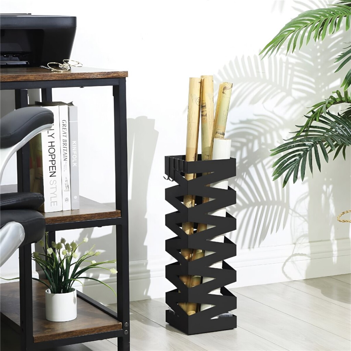 Paraguero de Metal Zigzag - Negro 