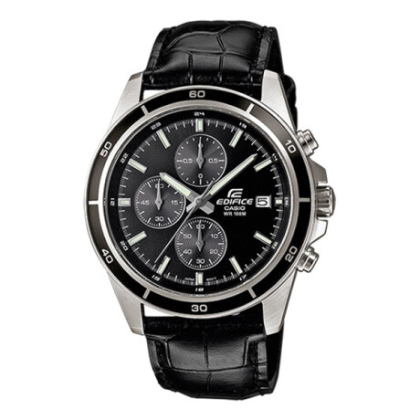Reloj CASIO EDIFICE EFR526L-1AVUDF en Cuero Negro Esfera 49mm 0