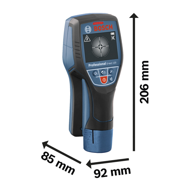 Detector y escáner de Materiales Bosch hasta 120 mm D-TECT 120 2 años / Bosch Unica