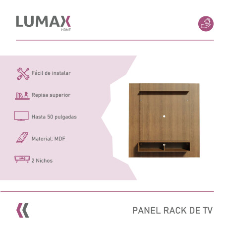 Rack Panel Mueble para TV Lumax Arizona Rústico Rack Panel Mueble para TV Lumax Arizona Rústico