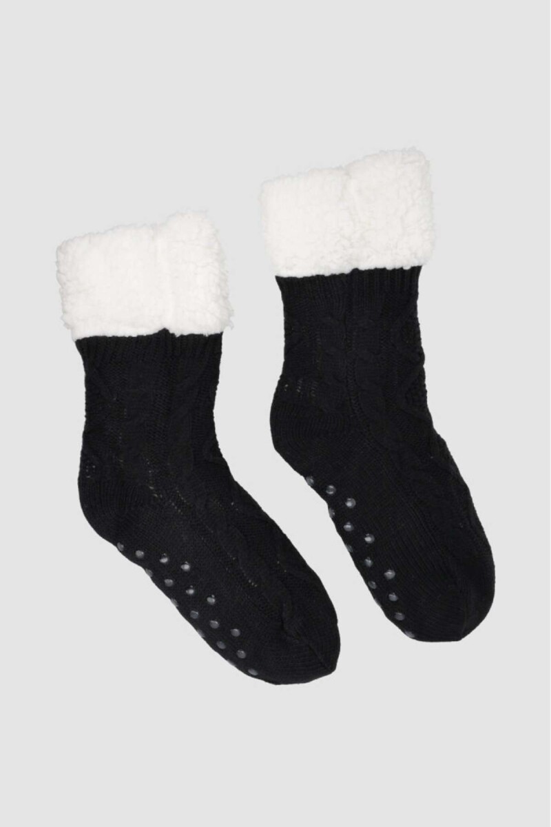 Medias damas chenille ochos - Negro 