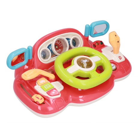 Volante Musical Juego Infantil Simulador Manejo Luz Sonidos Fucsia
