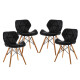 Set X4 Silla Victoria Eames acolchonada NEGRO