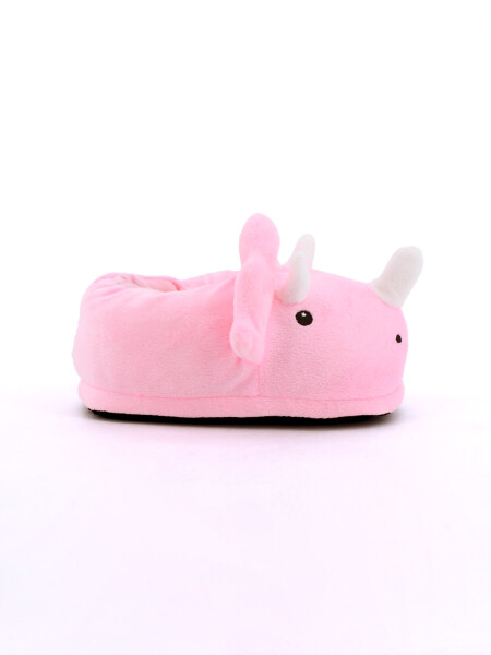 PANTUFLA MINI KIDS DINO ROSADO