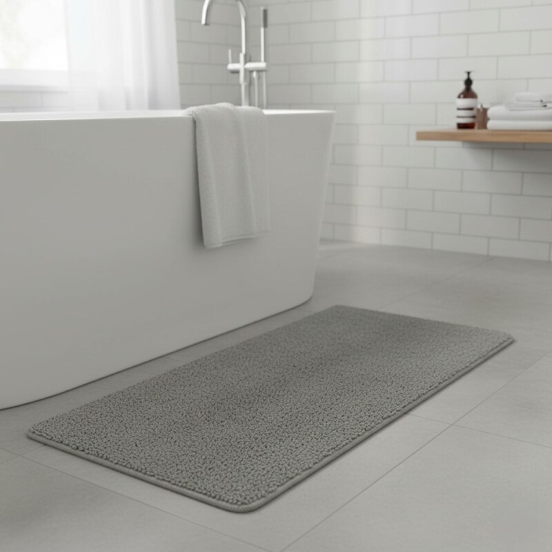 ALFOMBRA GRIS 50X120CM P/BAÑO Unica