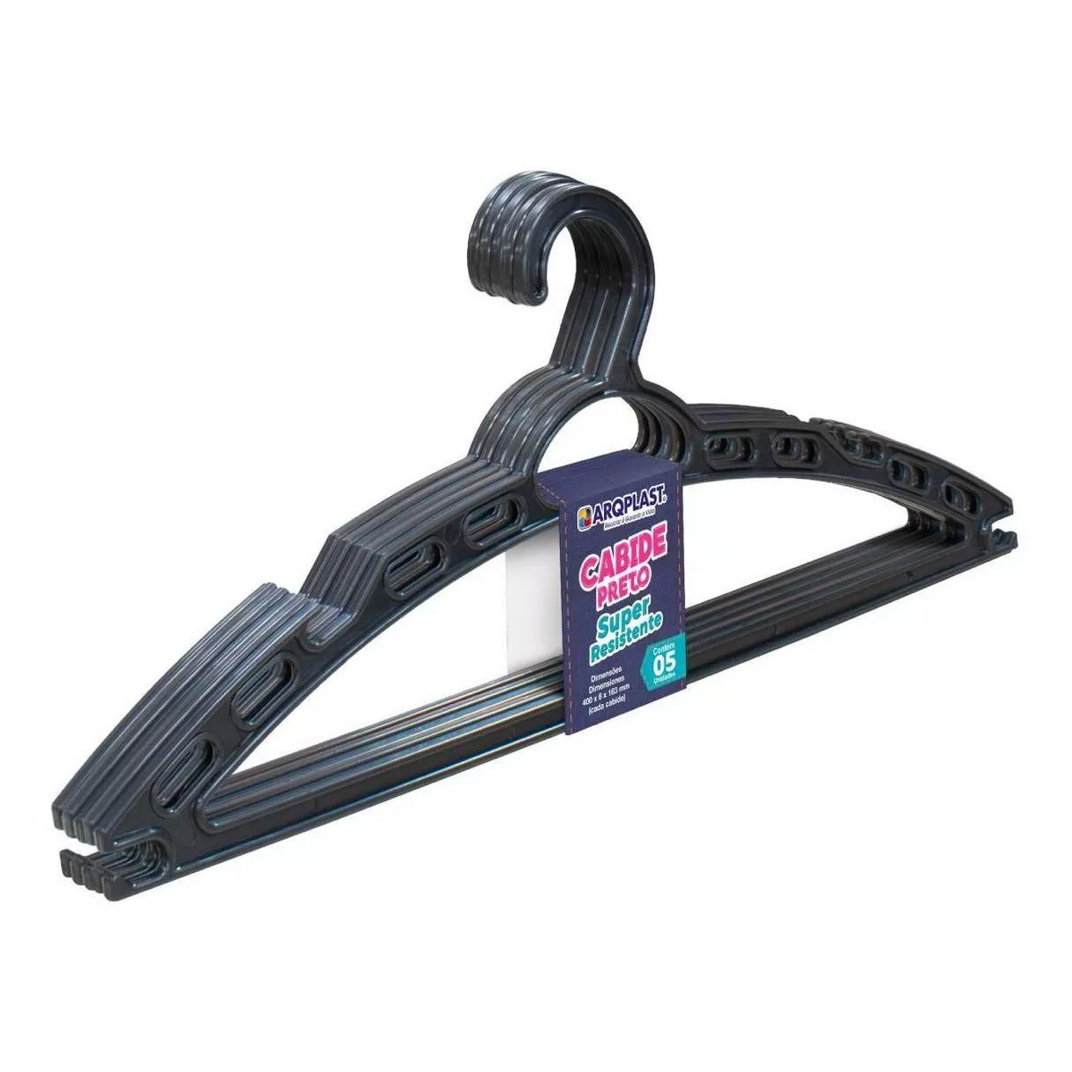 Pack X40 Perchas plásticas - NEGRO 