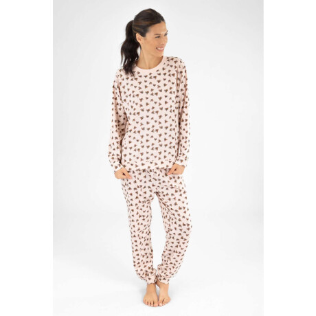 Pijama flor leopard Lila