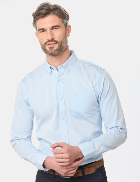 CAMISA LISA SPORT Celeste Claro