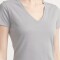 Remera escote v dama Gris