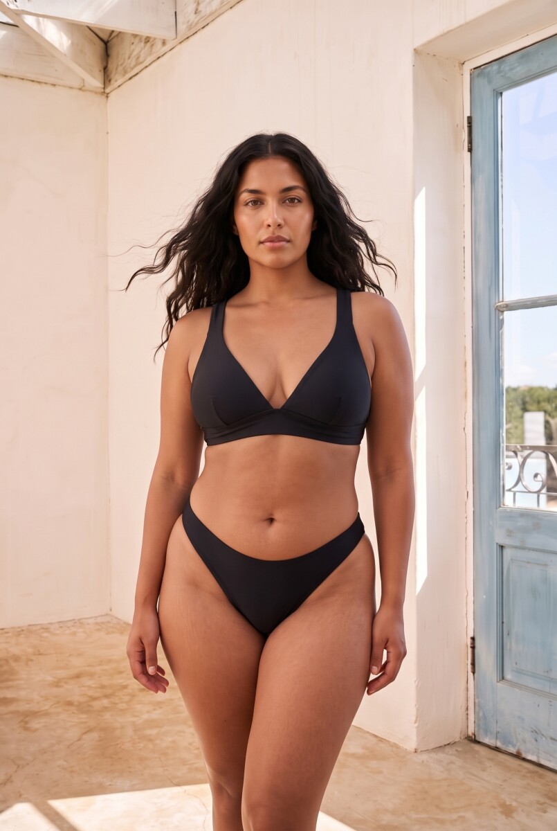 TOP HALTER MERI CON COPA REMOVIBLE - NEGRO 