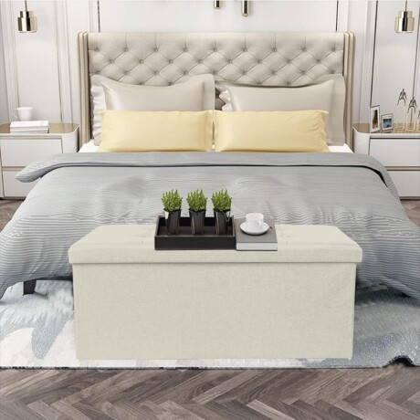 Puff Baul Houston Lino Crema